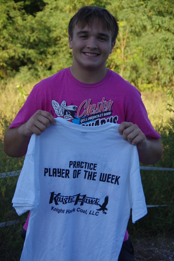 PHOTO 2 FB Practice Player of the Week Avery Wittenborn
