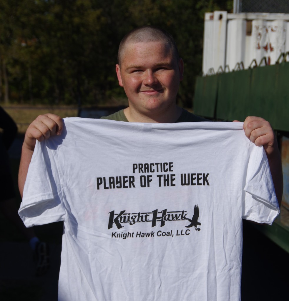 PHOTO 2 FB Player of the Week Hayden Haslett PRACTICE PLAYER of the WEEK
