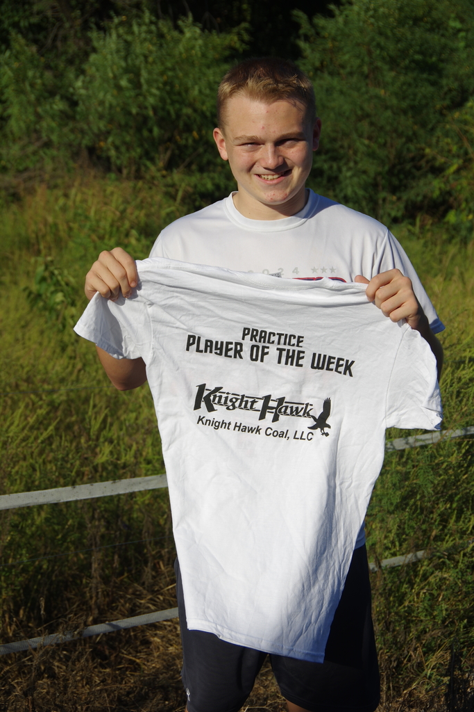 PHOTO 2 FB Practice Player of the Week 9-25-25 Bently Valleroy