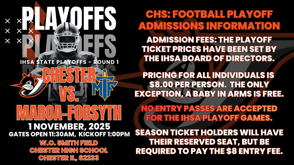 CHS Football Playoffs Round 1 Information