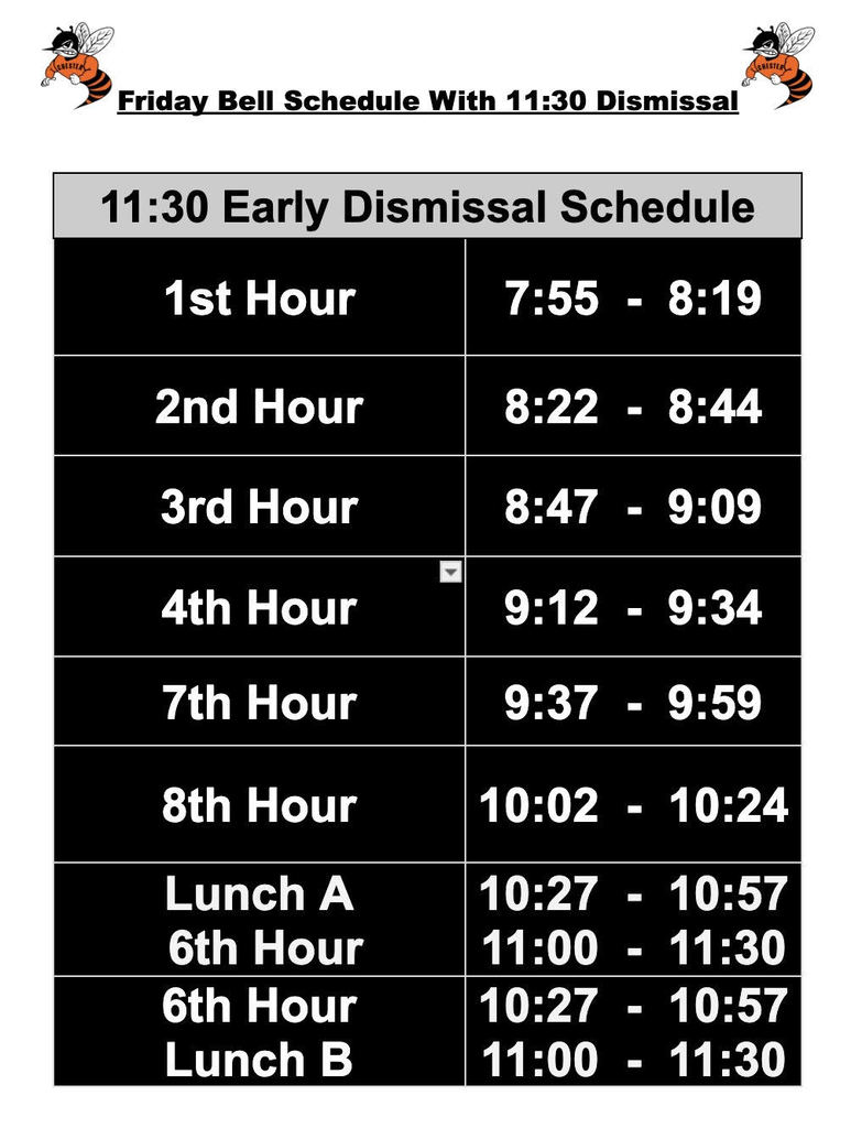 2025-11-07 CHS Early Release Schedule