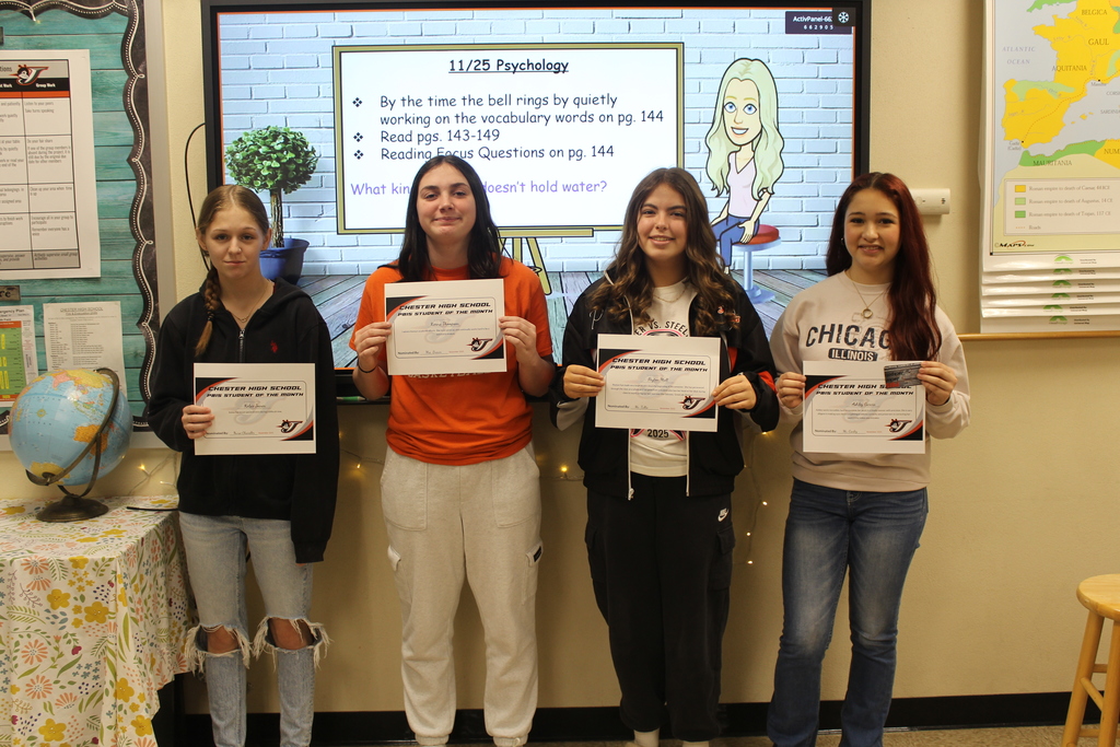 CHS PBIS Students of the Month - November
