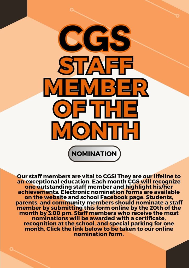 CGS Staff Member of the Month Nomination