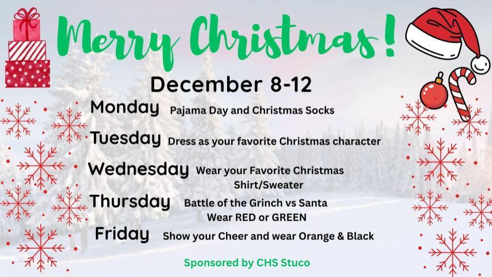 CHS Christmas Dress Up Days 2025