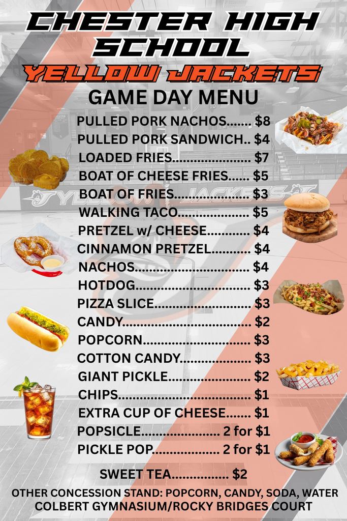 CHS Colbert Concessions Menu