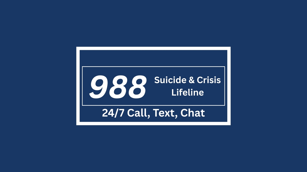 988 Suicide & Crisis Lifeline 24/7 Call, Text, Chat