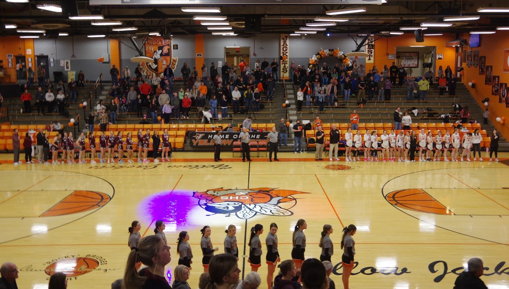 Photo 4 Lady Jackets vs Red Bud Senior Night National Anthem