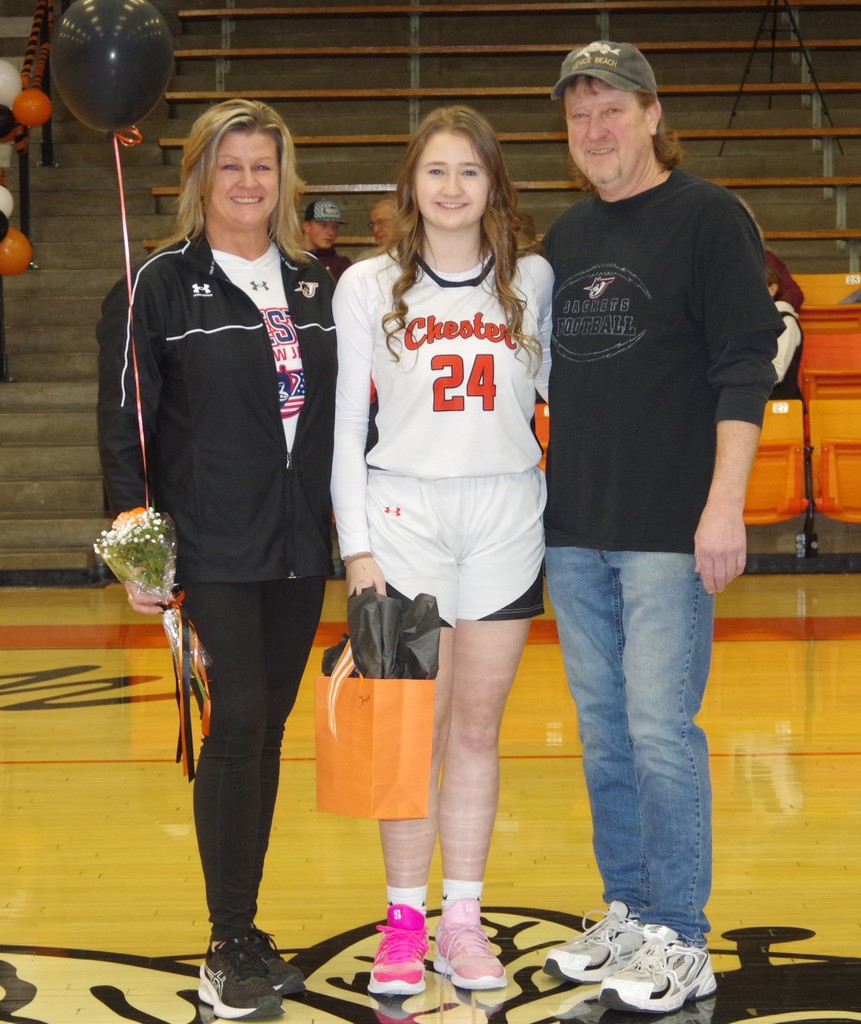 PHOTO 4 Lady Jackets Senior Night Jessica Stumpe