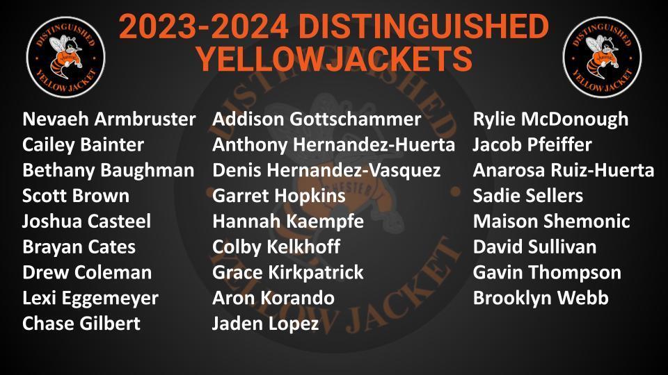 CHS Distinguished Yellow Jackets 2023-2024