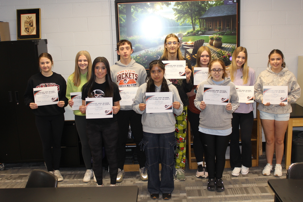 CHS March PBIS Students of the Month
