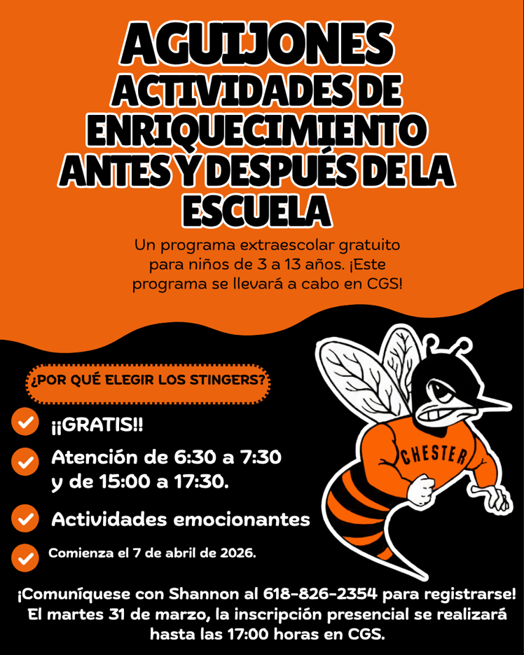 Stingers before and after school enrichment program in Spanish