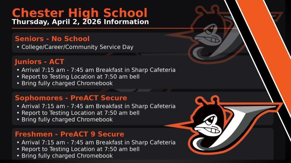 CHS Thursday, April 2nd, 2026