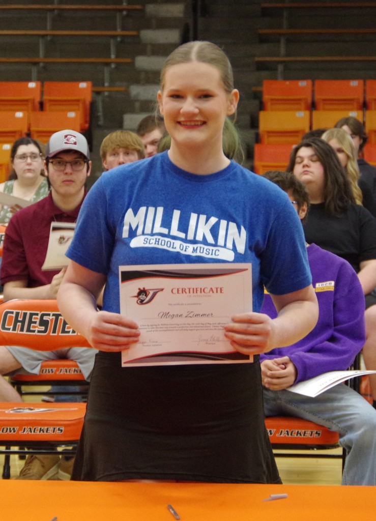 PHOTO 8 Senior Signing Day Megan Zimmer Millkin University