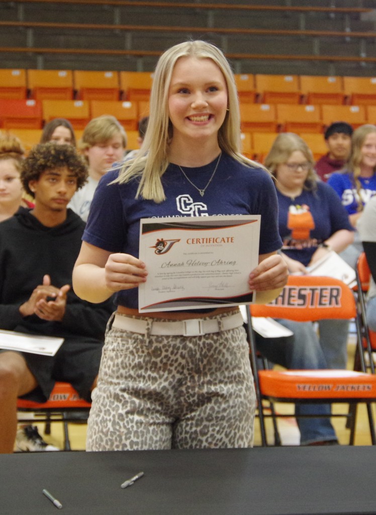 Photo 5 Senior Signing Day Annah Helvey Ahring Columbia College
