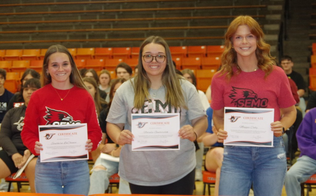 PHOTO 11 Senior Signing Day Southern LaChance Natalie Guetersloh Maggie Caby SEMO