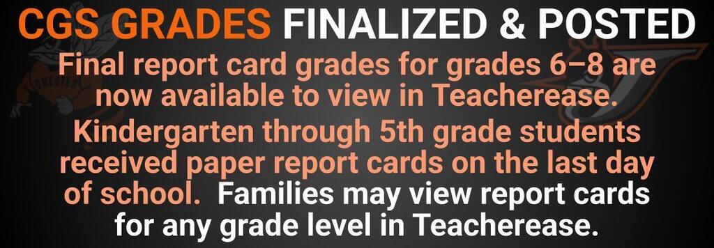 CGS Grades Finalized & Posted