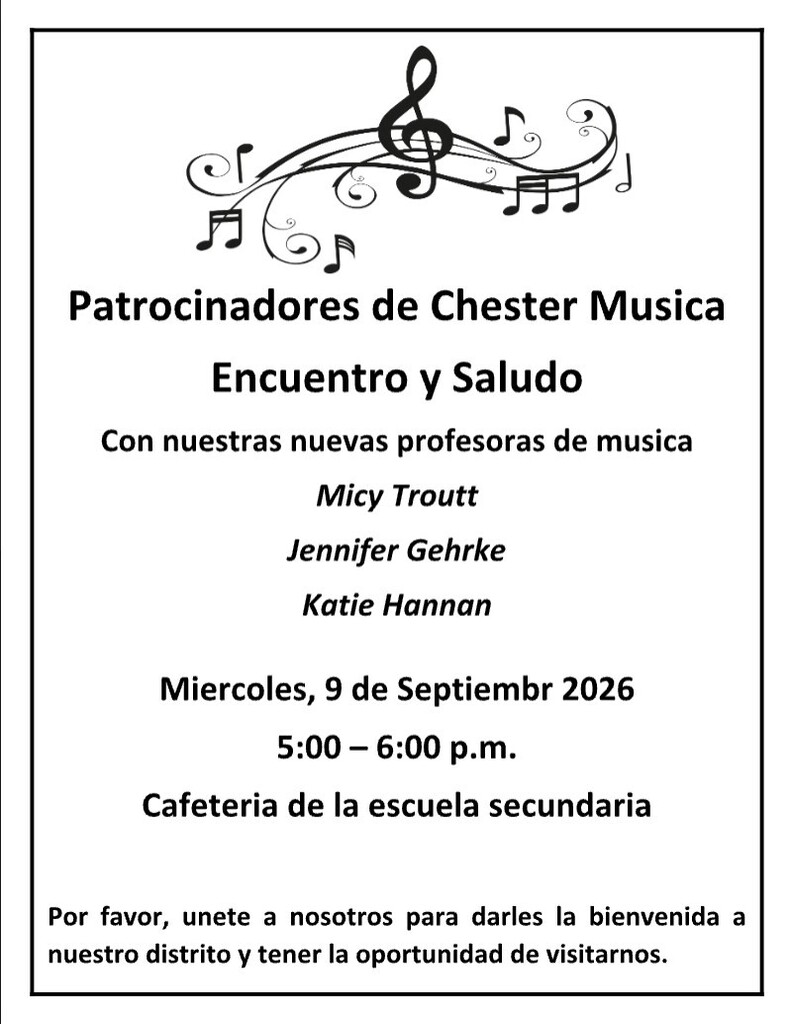 Chester Music Patrons Meet-and-Greet (Spanish)