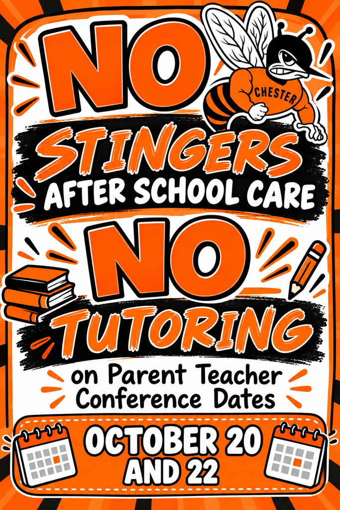 No Stingers After School Care or Tutoring October 20th and 22nd
