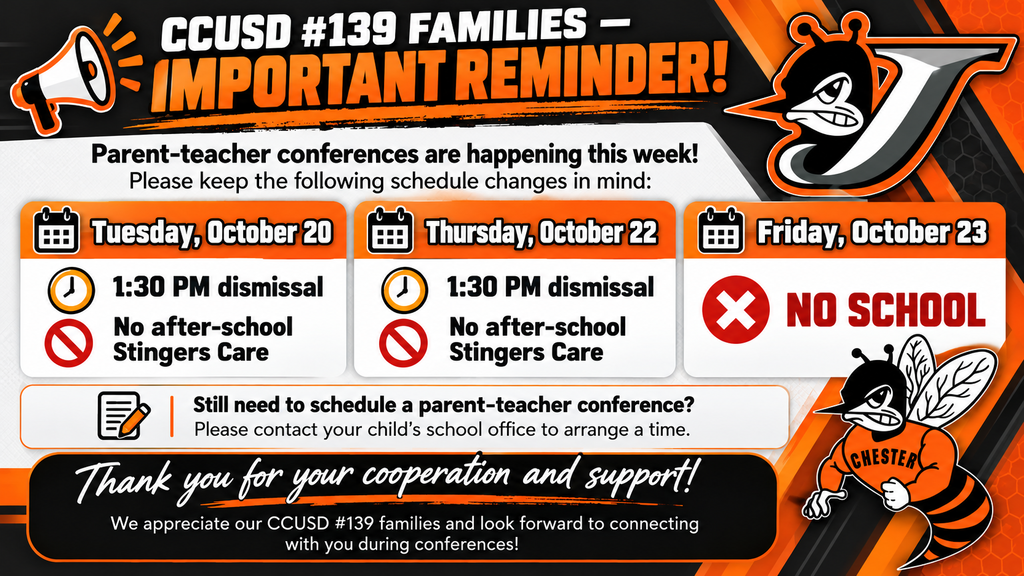 CCUSD Parent Teacher Conference Reminder (English)