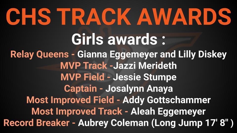 CHS Track Awards Girls