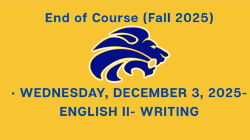 Fall Testing Schedule