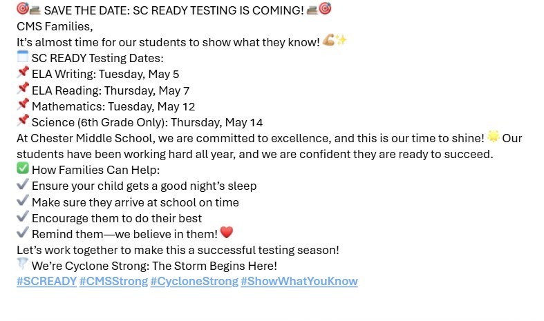 Testing Information