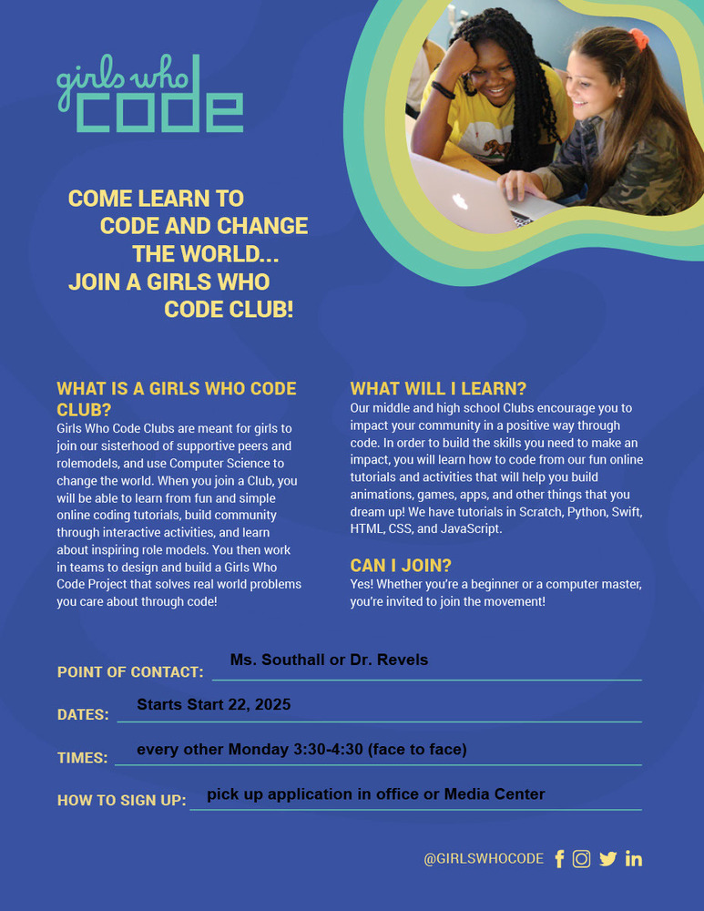Join a Girls Who Code Club