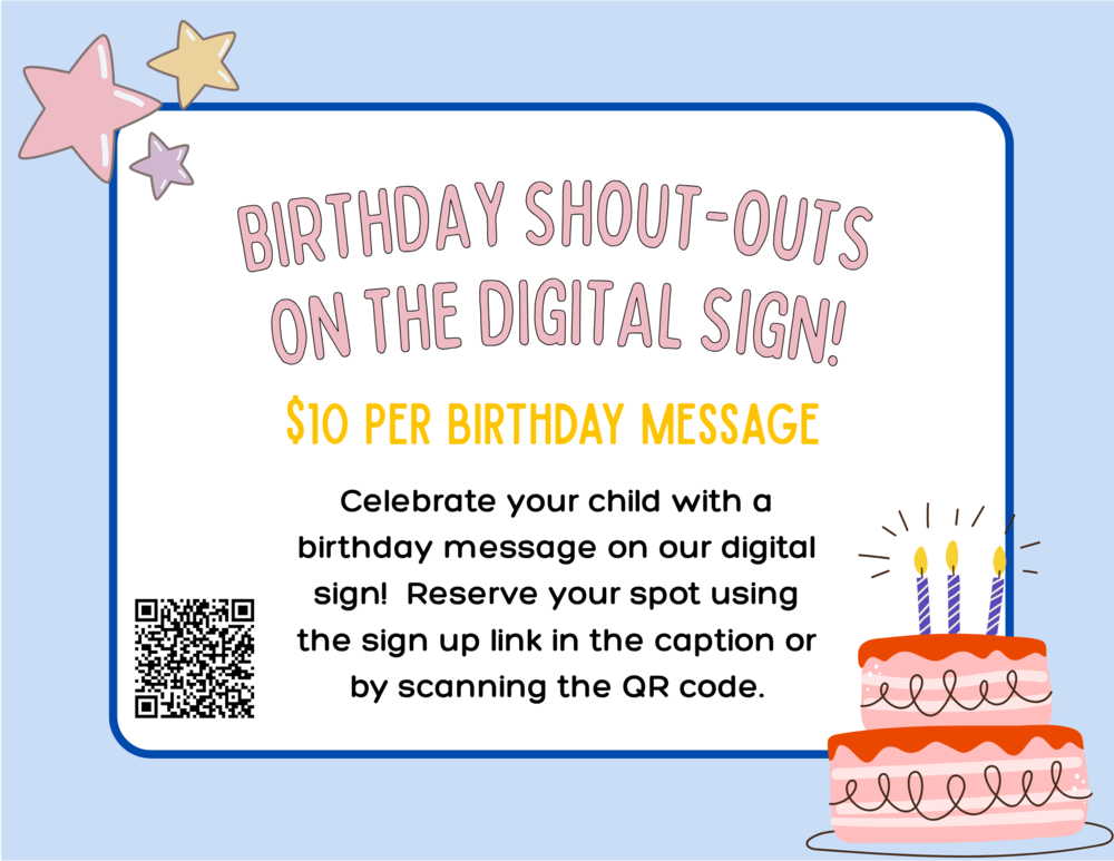 Digital Sign information.