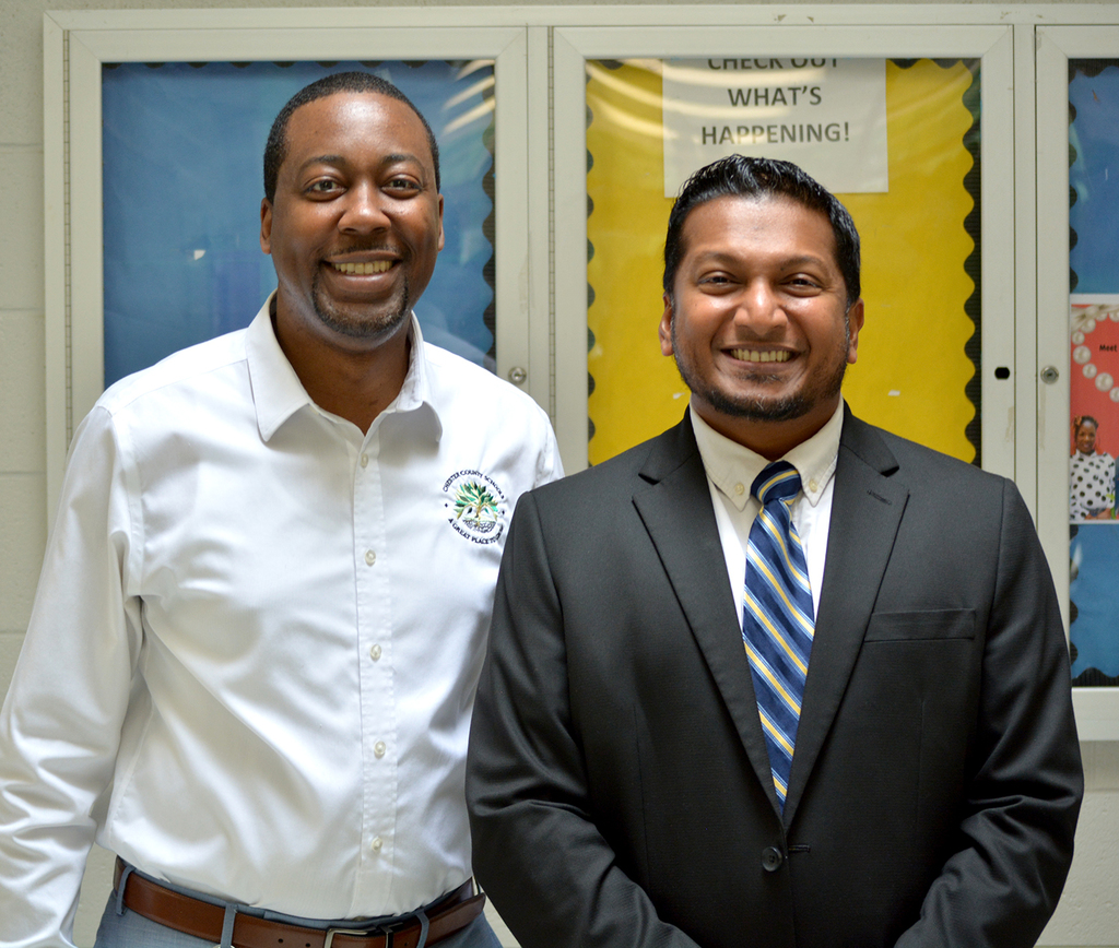 CCSD first day 2025 - Dr Sutton and Mr. Jayakumar Principal of LHS