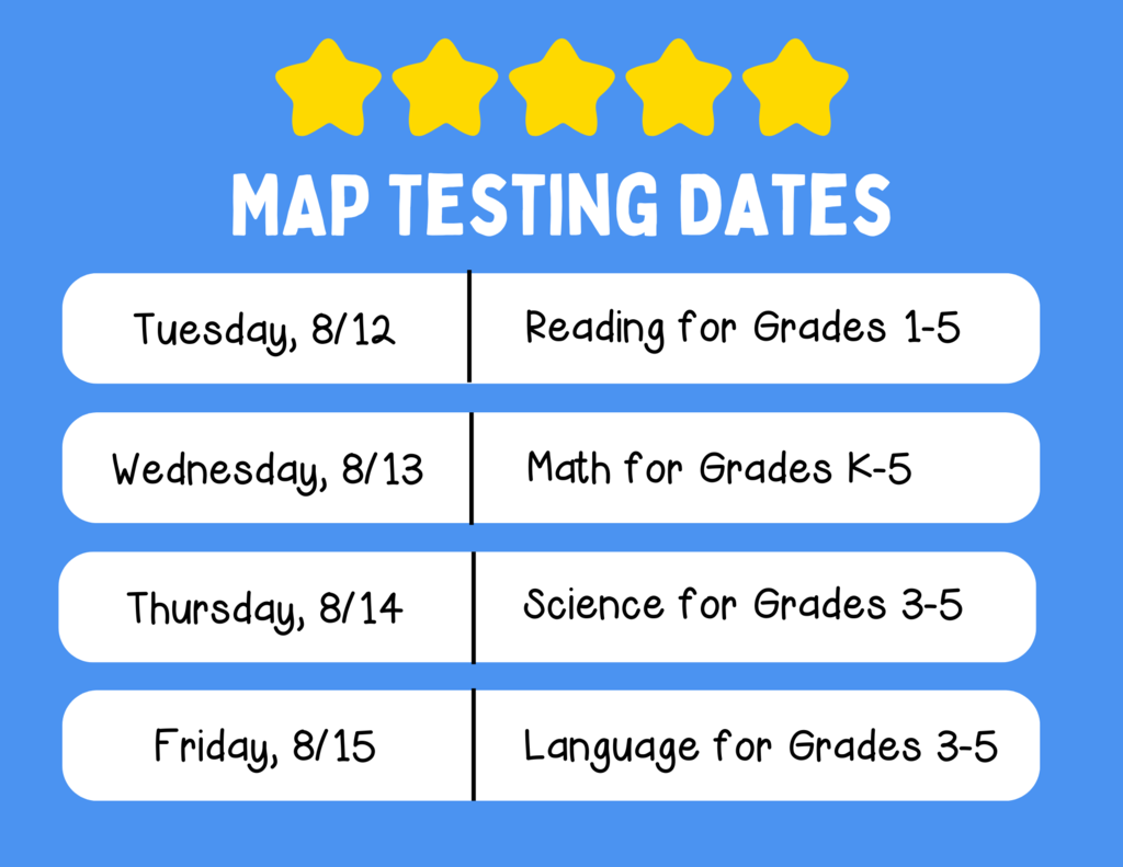 We will have MAP testing this week.