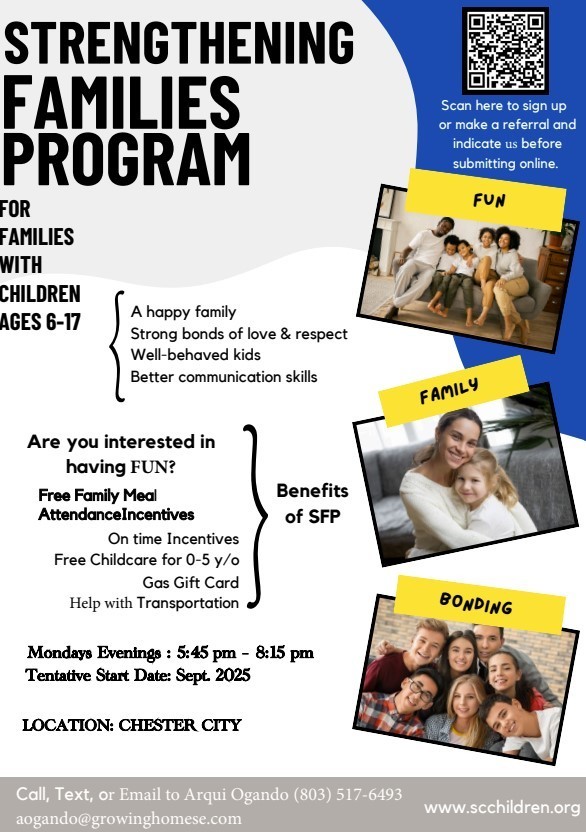 Strengthening Families Program is offering support for families.