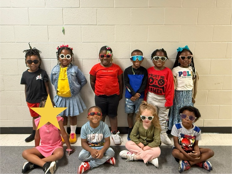 Students wore sunglasses today to kick off spirit week  