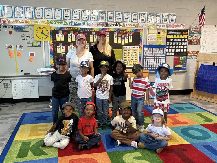 Students wore hats for hat day  
