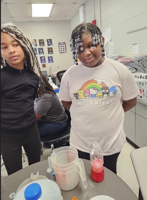 5th grade students created lava lamps to observe chemical changes.