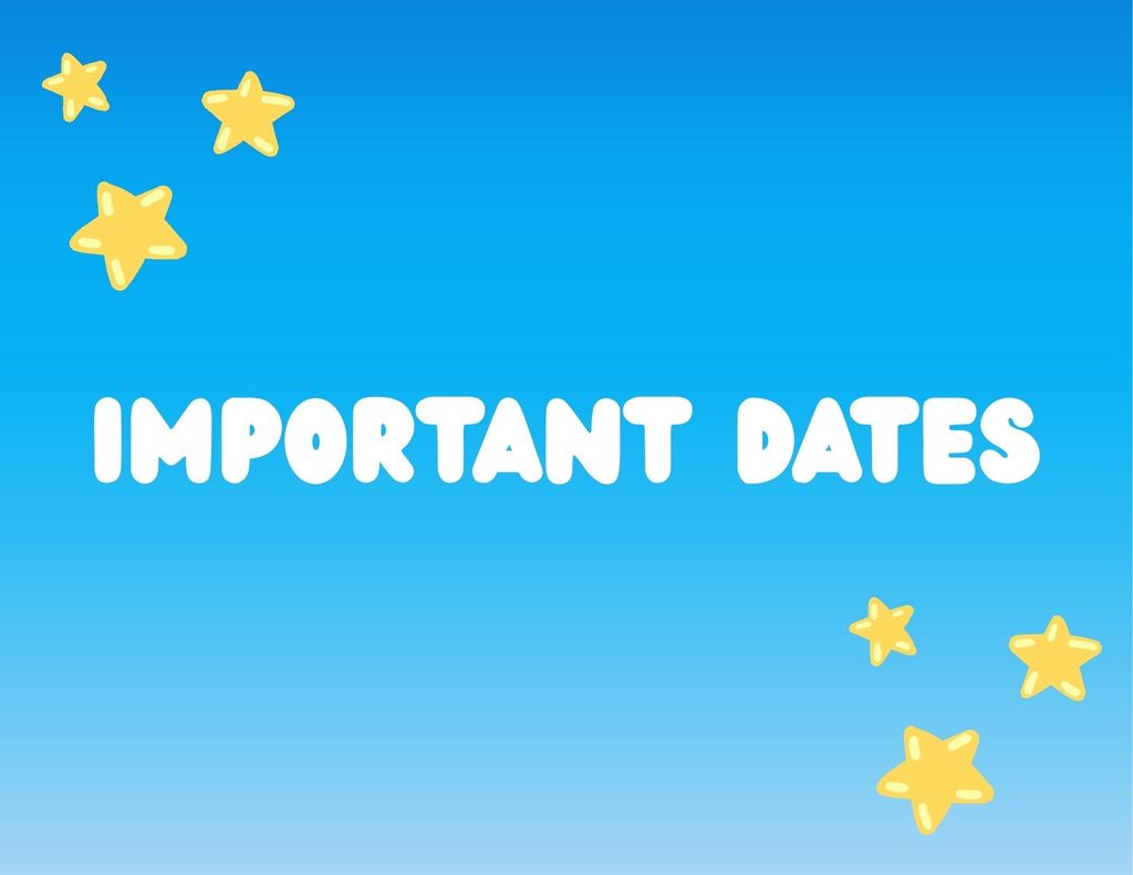 We have several important dates coming up in October.