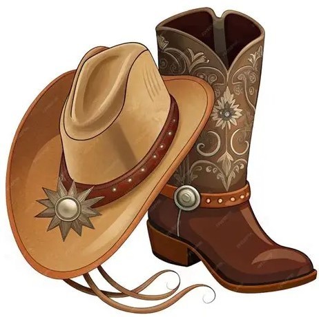 Western Hat and Boots
