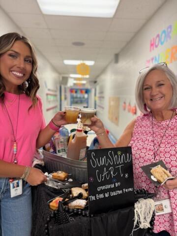 Staff enjoying the cart