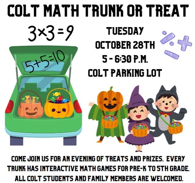 COLT Math Trunk or Treat Flyer