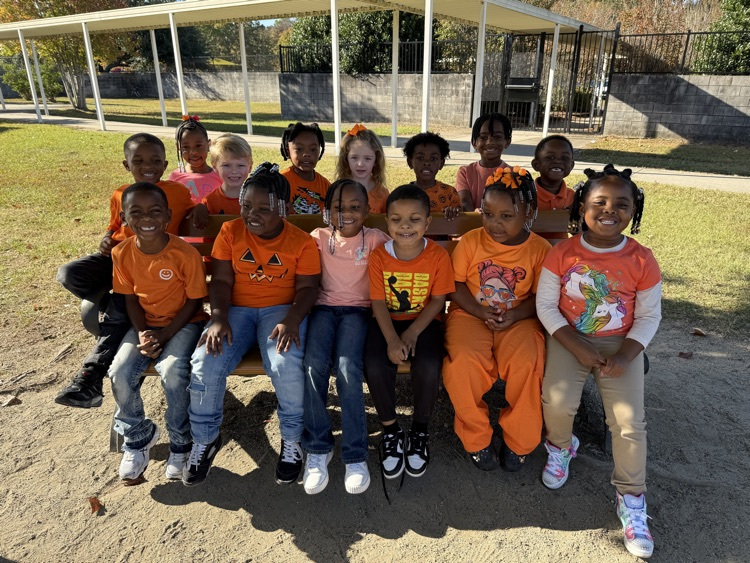 Our prek babies wore orange for Unity Day  