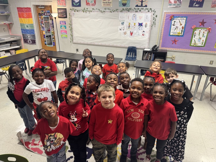 Students wore red for Red Ribbon Week. 