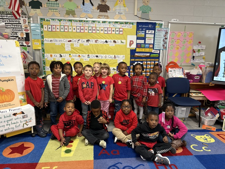 Students wore red for Red Ribbon Week. 