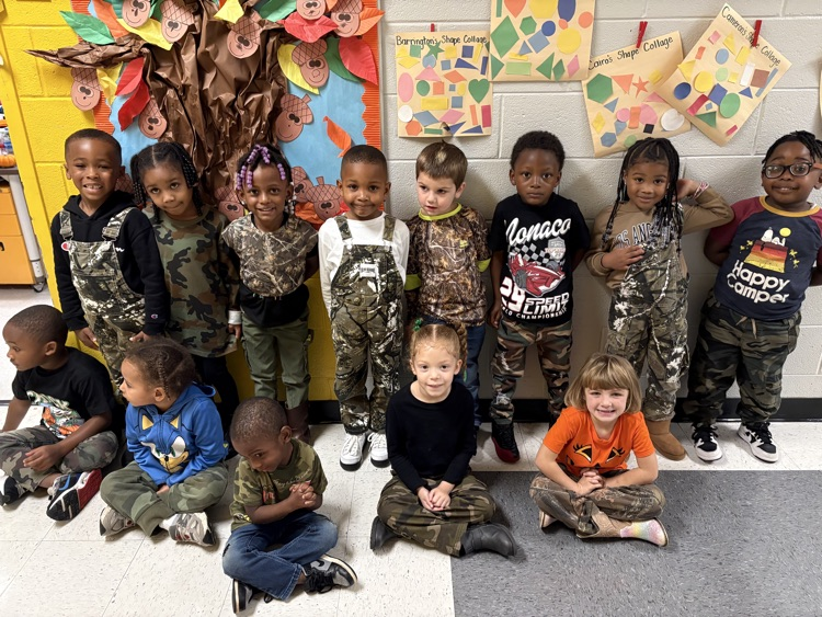 Students dressed in camo. 