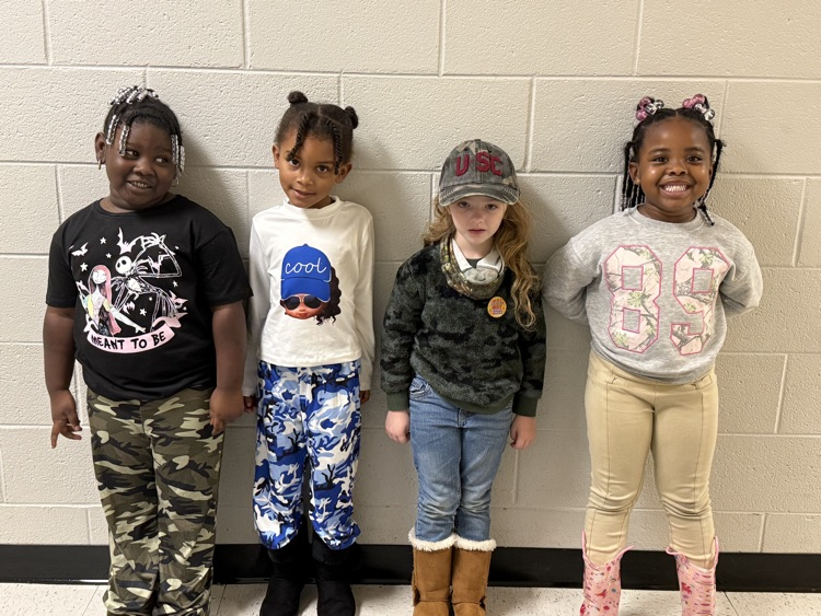 Students dressed in camo. 