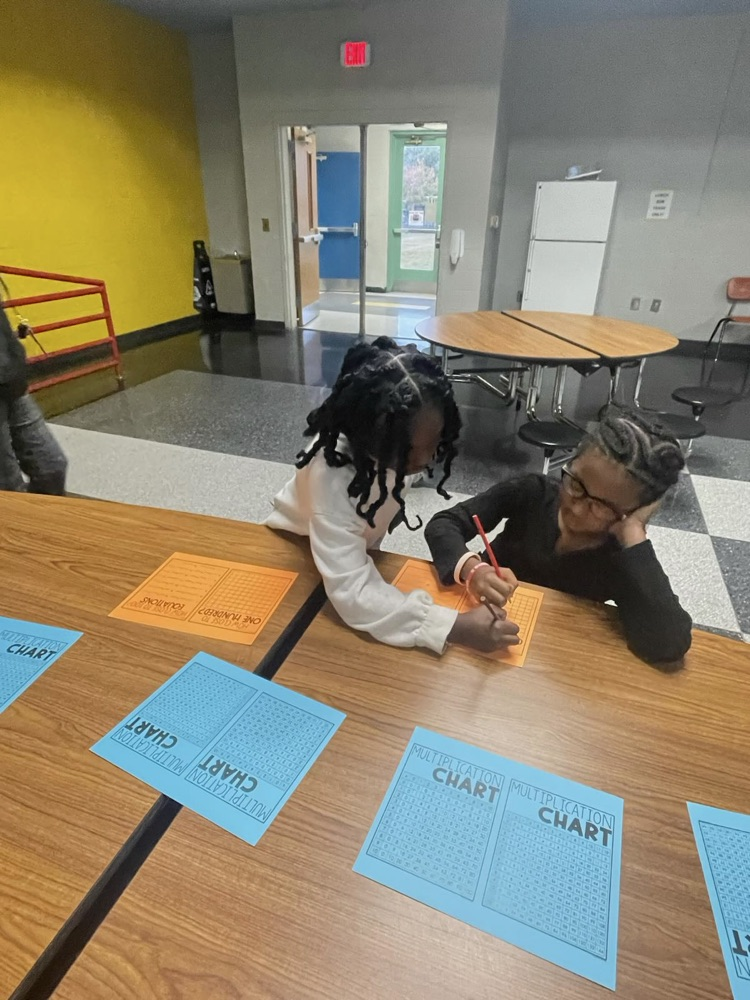 Third grade students enjoying family night. 