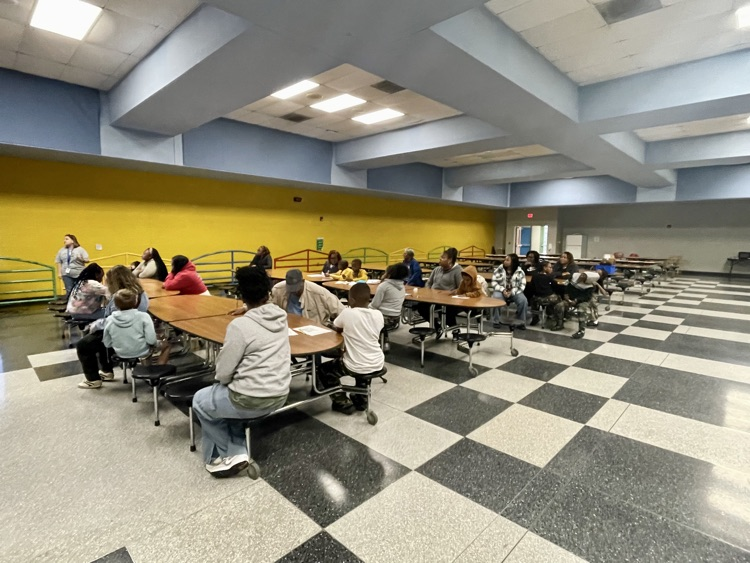 Third grade students enjoying family night. 