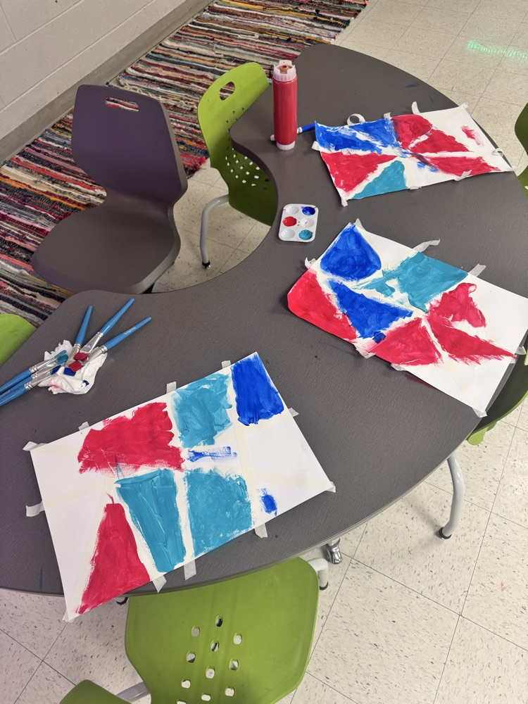 PreK and K5 painted flags  