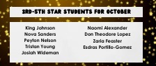 We recognized our star students for October. 