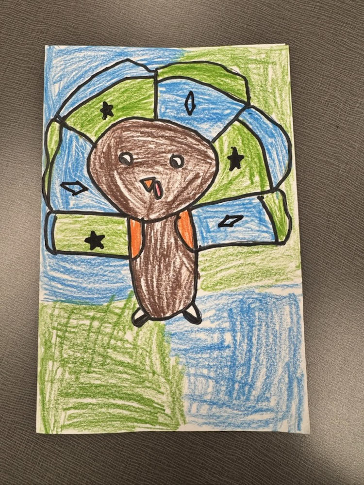 Thanksgiving cards were made for the nursing home.