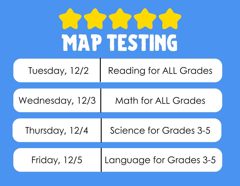 We will have MAP testing this week.