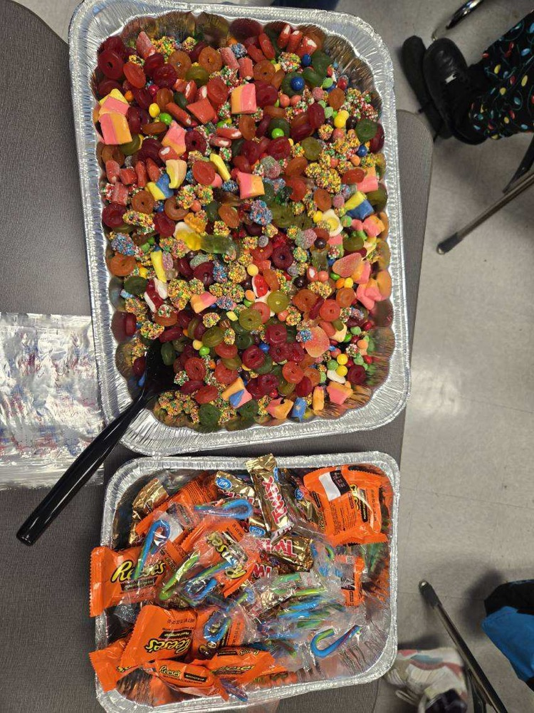 Candy salad made by 5th grade.